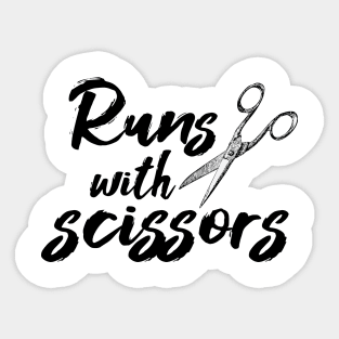 Runs With Scissors Sticker